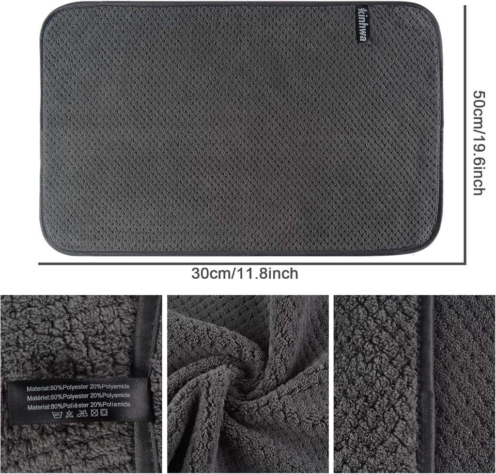 Hand Towels for Bathroom, Microfiber Face Towels, 11X20 Inch, 6 Pack | B-Grey, Soft Absorbent Wash Cloths for Spa, Hair, and Face. Quick Dry Decorative Towels Set of 6. Machine Washable