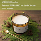Cedar Wickless Candles Ideal for Candle Lamp Warmer, 9Oz Soy Candle with Stirring Spoon & Lid, Cedarwood Wickless Candles for Candle Warmer Lamp, Winter Holiday Gifts for Men & Home Scented