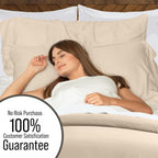 Bella Coterie | Luxury Bamboo Viscose King Size Duvet Cover Set | Organically Grown | Cooling | Ultra Soft | 8 Corner Ties | 2 Pillow Shams | 106" X 94" | No Insert [Dune]