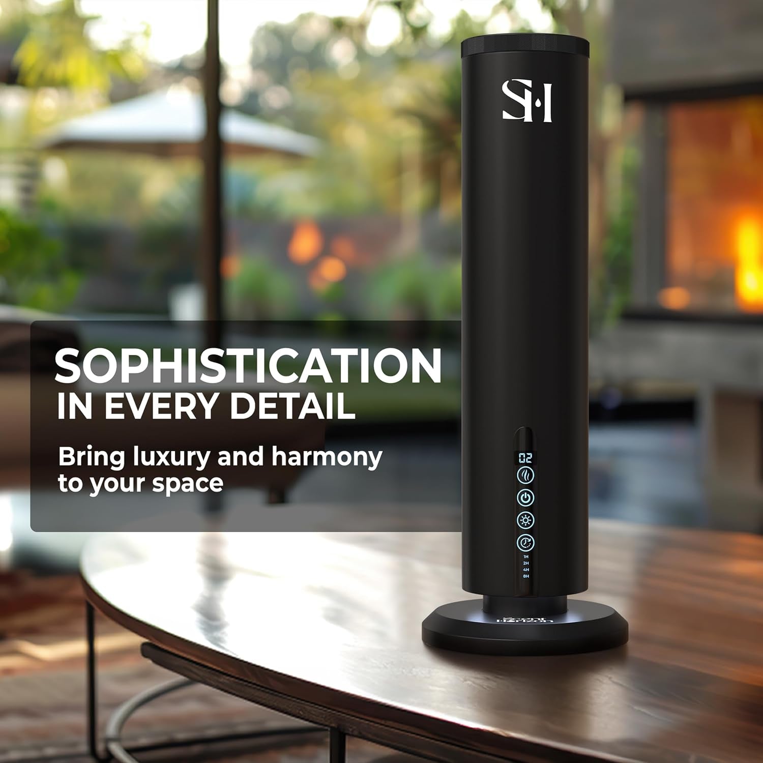 Rechargeable Waterless Diffuser, 1100 Sqft, Set 3 Diffuser Oil | All-Day Battery, No Outlets Needed – Coldair, Tower Silent, Auto Shut-Off, Night Light, Take It Anywhere, Set Hotel Oil