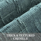 Textured Chenille Throw Pillow Covers 18X18 Set of 2 Teal | Fall Modern Farmhouse Soft Cozy Slubby Couch Pillow Cases Boho Decorative Pillow Cases for Bed Sofa Living Room Home Decor