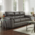 Tirana Contemporary Fabric Pillow-Top Arm Sofa, Sequoia Ash