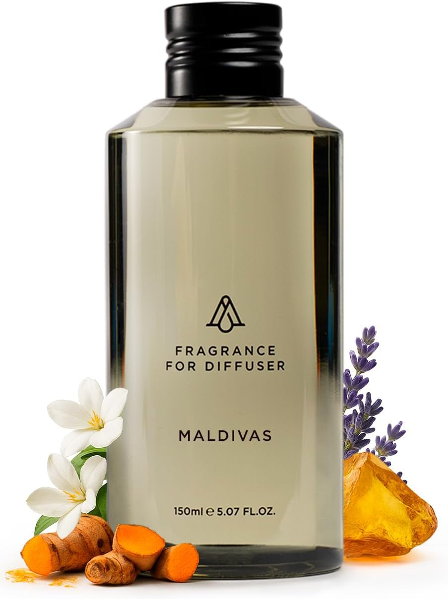 Hotel Scents Maldivas 5 Fl Oz (148Ml), Home Luxury Aroma & Hotel Fragrance Diffuser Oil- Hotel Diffuser Oil for Aromatherapy- USA Made, Bigger Bottle, Bolder Aroma & Longer Lasting