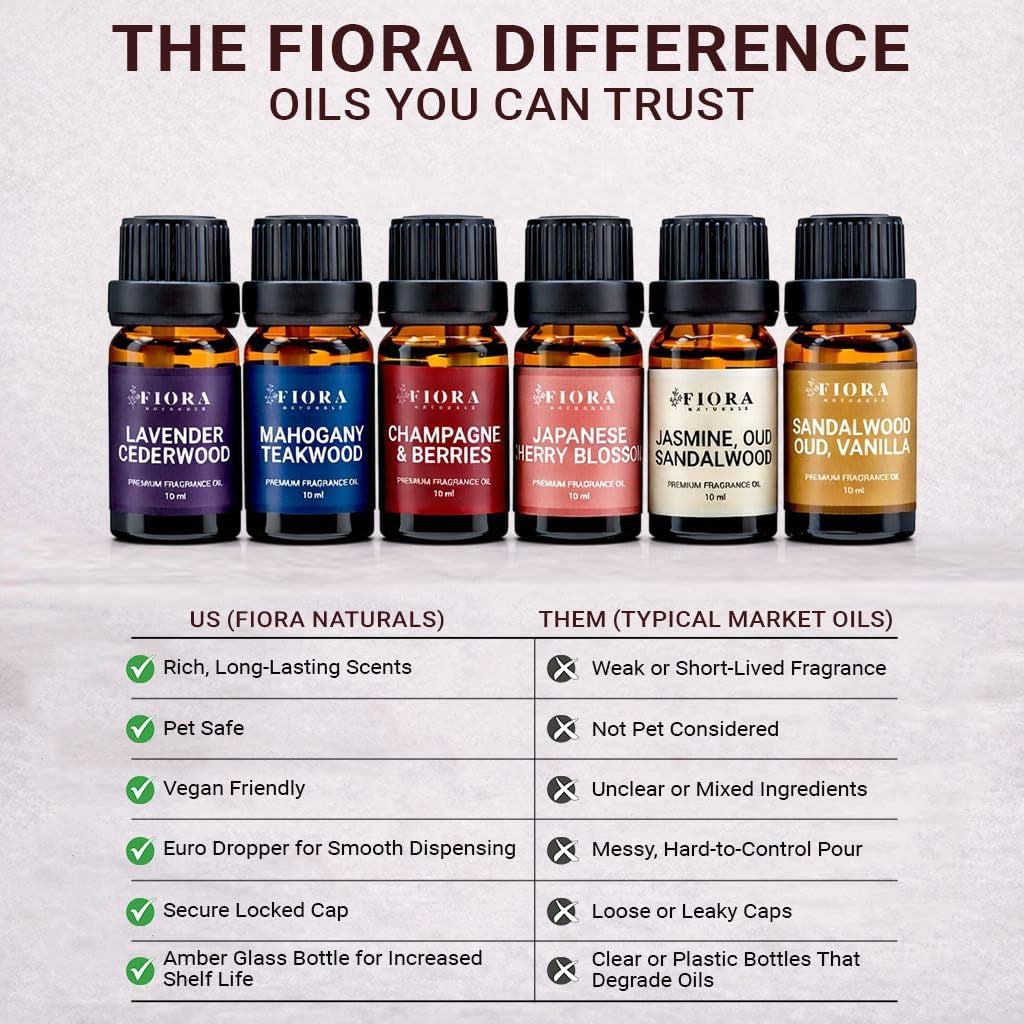 Premium Fragrance Oil Set for Candle Making, Soap, Wax Melts and Diffusers | Highly Concentrated Scented Oils for Home Fragrance, Long Lasting Aroma Oils Gift Set for Diffusers & DIY, Selfcare Gift