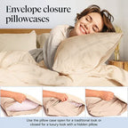 Full Cooling Sheets Microfiber Bed Sheet Set, Wrinkle Free Breathable, Deep Pocket 18", Cream, 6 Piece