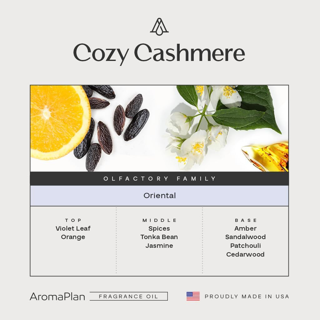 Hotel Scents Cozy Cashmere 5 Fl Oz (2 Pack), Luxury Aroma & Hotel Fragrance Diffuser Oil- Hotel Diffuser Oil for Aromatherapy- USA Made, Bigger Bottle, Bolder Aroma & Longer Lasting