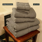 Preston Lane Douro Washcloth Set – 2 Pack Luxury Cotton Towels, Ultra Soft & Absorbent, Quick-Dry Spa-Quality Bathroom Towels, Made in Portugal, Eucalyptus 12 X 12