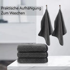 Hand Towels for Bathroom, Microfiber Face Towels, 11X20 Inch, 6 Pack | B-Grey, Soft Absorbent Wash Cloths for Spa, Hair, and Face. Quick Dry Decorative Towels Set of 6. Machine Washable