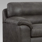 Tirana Contemporary Fabric Pillow-Top Arm Sofa, Sequoia Ash