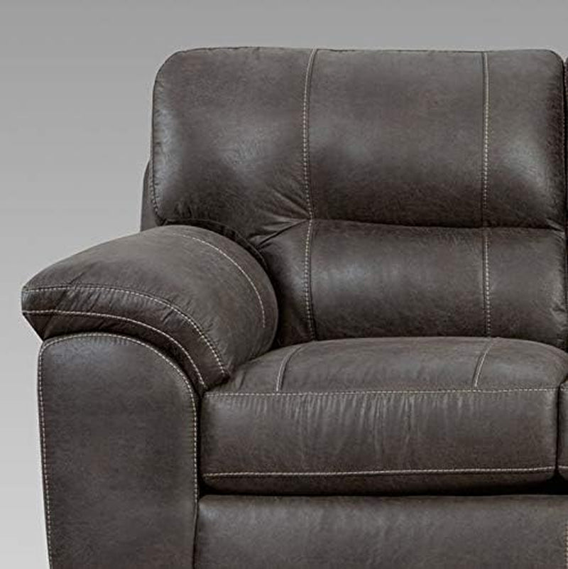 Tirana Contemporary Fabric Pillow-Top Arm Sofa, Sequoia Ash