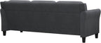 Harrington 80.3" Sofa, Transitional Modern, Pocket Coil Comfort, Easy Assembly, Microfiber Fabric, Dark Grey
