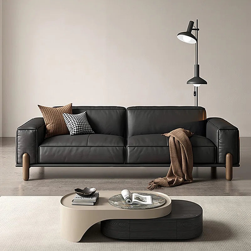 Genuine Leather Standard Sofa Cushion Couch