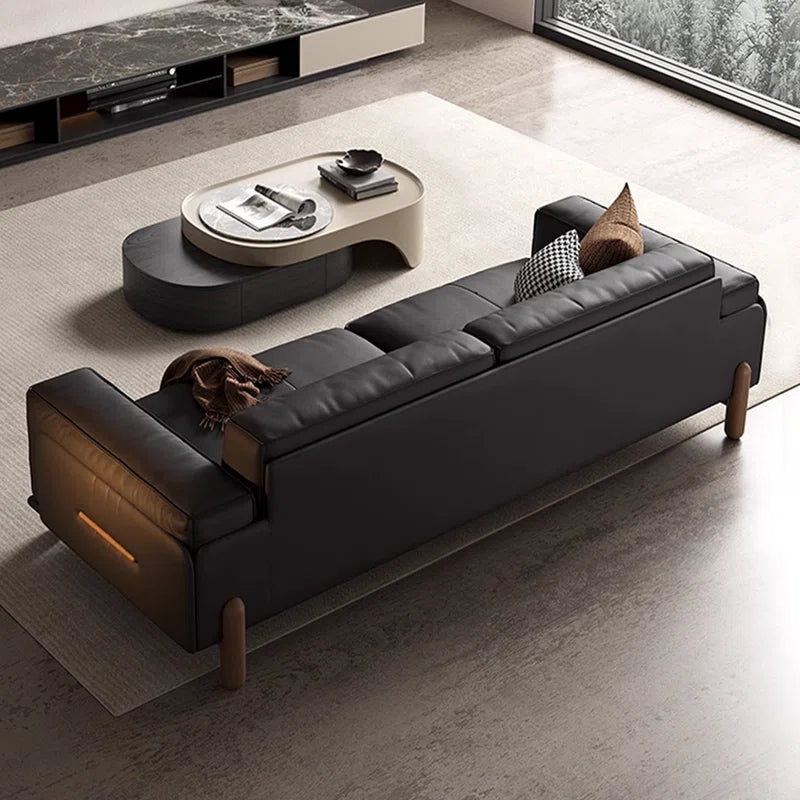 Genuine Leather Standard Sofa Cushion Couch