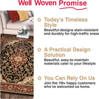 Barclay Collection Medallion Kashan Black 2X7 Runner Rug - for Hallways, Kitchens, and Entryways