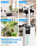 16L Smart Humidifier Large Room, Whole House Humidifier for Home 1500 Sq.Ft with App/Voice/Remote Control, Ultrasonic Cool Mist Humidifiers for Bedroom, Plants, Office with Tube, White