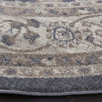 SAFAVIEH Sofia Collection 6'7" round Dark Grey/Beige SOF378F Vintage Oriental Distressed Non-Shedding Entryway Foyer Living Room Bedroom Kitchen Area Rug