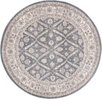 SAFAVIEH Sofia Collection 6'7" round Dark Grey/Beige SOF378F Vintage Oriental Distressed Non-Shedding Entryway Foyer Living Room Bedroom Kitchen Area Rug