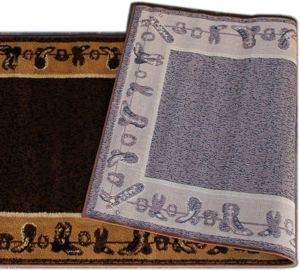 Cowboy Runner Area Rug Design L 375 (2 Feet 4 Inch X 10 Feet 9 Inch) Runner