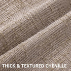 Textured Chenille Throw Pillow Covers 18X18 Set of 2 Oatmeal | Fall Modern Farmhouse Soft Cozy Slubby Couch Pillow Cases Boho Decorative Pillow Cases for Bed Sofa Living Room Home Decor
