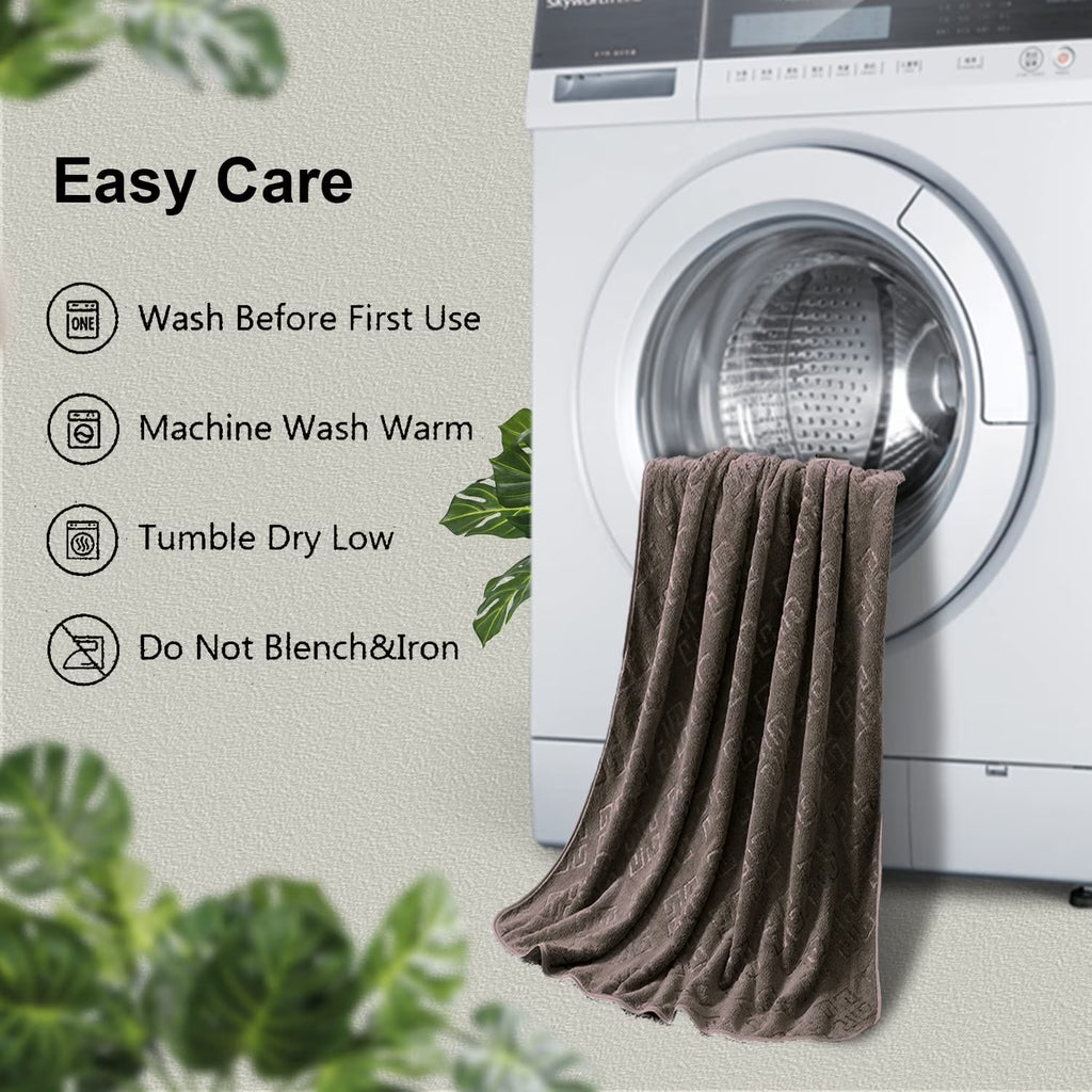4 Pack Oversized Bath Towel Set Dark Coffee 600 GSM Ultra Soft Extra Large Bath Sheet Towels 35"X70" Bathroom Towels Hotel Luxurious Towels