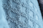 8-Piece Cotton Bath Towel Set with Diamond Waffle Design in Gray