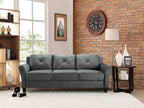 Harrington 80.3" Sofa, Transitional Modern, Pocket Coil Comfort, Easy Assembly, Microfiber Fabric, Dark Grey