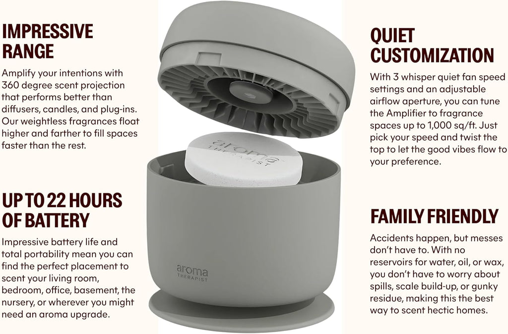 Aromatherapist Aromaamplifier, Portable Mess-Free Aromatherapy Device for Pucks