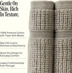 Preston Lane Douro Washcloth Set – 2 Pack Luxury Cotton Towels, Ultra Soft & Absorbent, Quick-Dry Spa-Quality Bathroom Towels, Made in Portugal, Eucalyptus 12 X 12