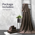 4 Pack Oversized Bath Towel Set Dark Coffee 600 GSM Ultra Soft Extra Large Bath Sheet Towels 35"X70" Bathroom Towels Hotel Luxurious Towels