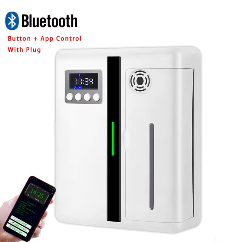 Scent Machine Aroma Diffuser Wall Mounted Hotel 160ML Aroma Diffuser with Fan inside for Large Area Hotel Lobby Home Fragrance