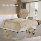 Viscose from Bamboo Comforter Twin Size, Cooling Lightweight Duvet Insert, Organic Natural Summer Bedding Blanket for Hot Sleepers,8 Corner Tabs 90" L X 65" W