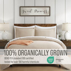 Bella Coterie | Luxury Bamboo Viscose King Size Duvet Cover Set | Organically Grown | Cooling | Ultra Soft | 8 Corner Ties | 2 Pillow Shams | 106" X 94" | No Insert [Dune]