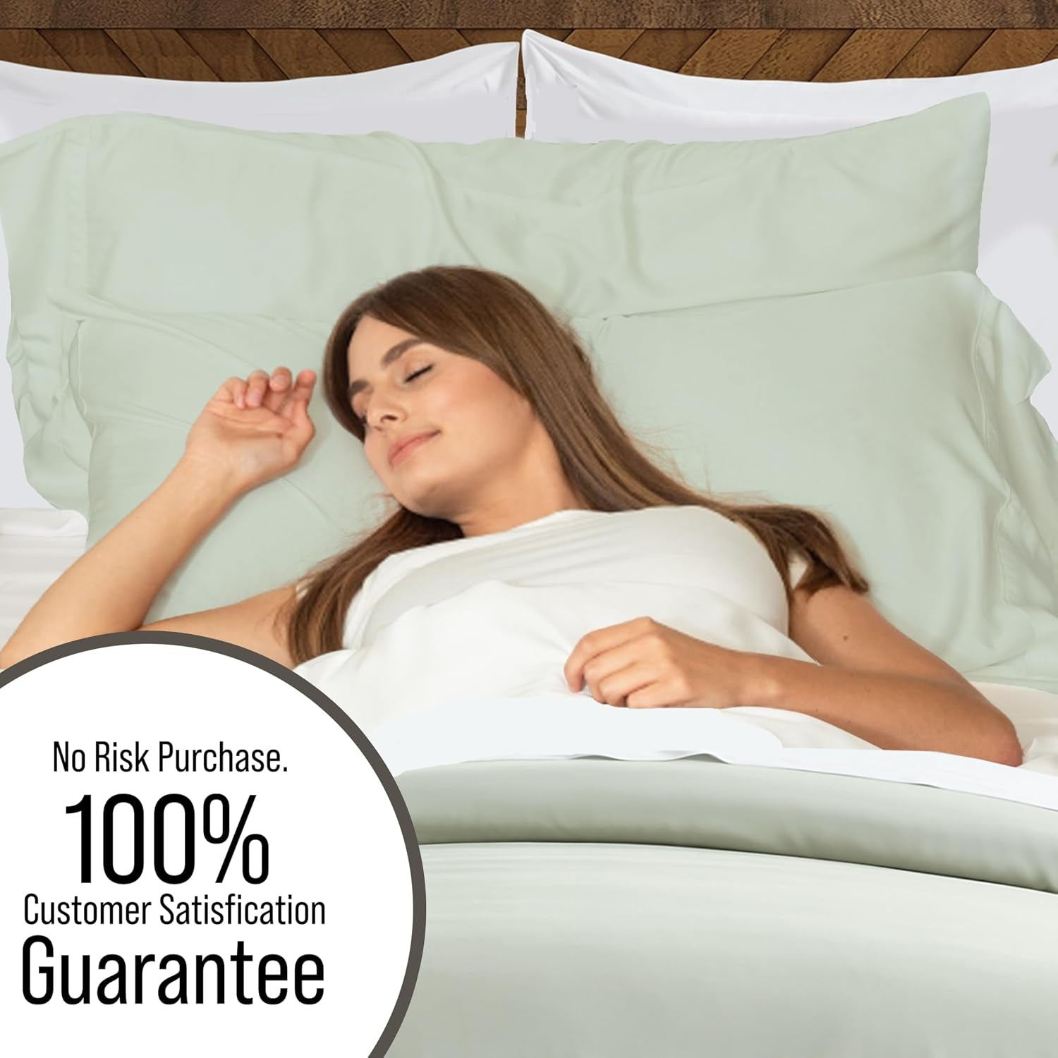 Bella Coterie | Luxury Bamboo Viscose California King Size Duvet Cover Set | Organically Grown | Cooling | Ultra Soft | 8 Corner Ties | 2 Pillow Shams | 94" X 106" | No Insert [Sea Glass]