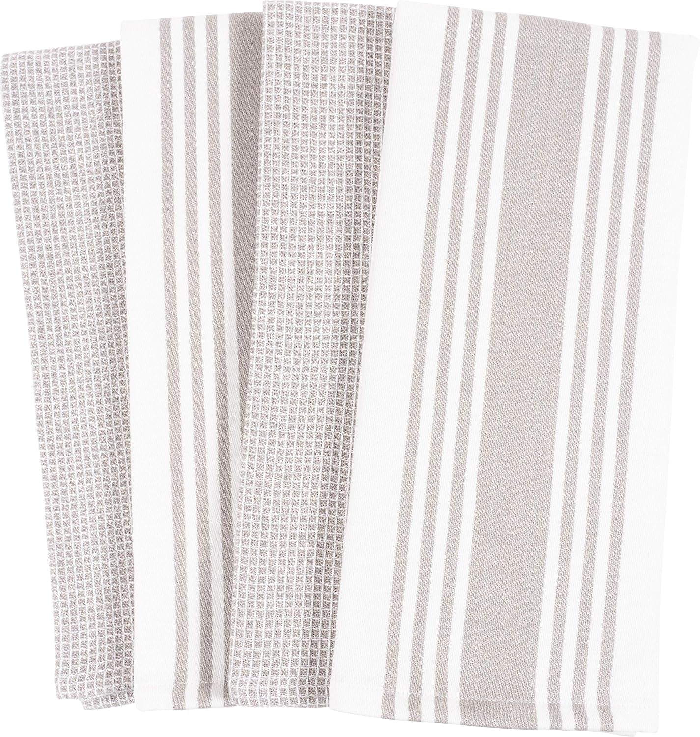 Kitchen Towels, Set of 4 Absorbent, Durable and Soft Towels | Perfect for Kitchen Messes and Drying Dishes, 18 X 28 – Inches, Drizzle, Small