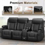3 Seat Recliner Sofa, Large Reclining Sofa with Storage Console, Manual Reclining Chair with USB Ports, 2 Cell Phone Holder, 3 Seater Loveseat Recliner Couch for Living Room