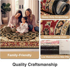 Barclay Collection Medallion Kashan Black 2X7 Runner Rug - for Hallways, Kitchens, and Entryways